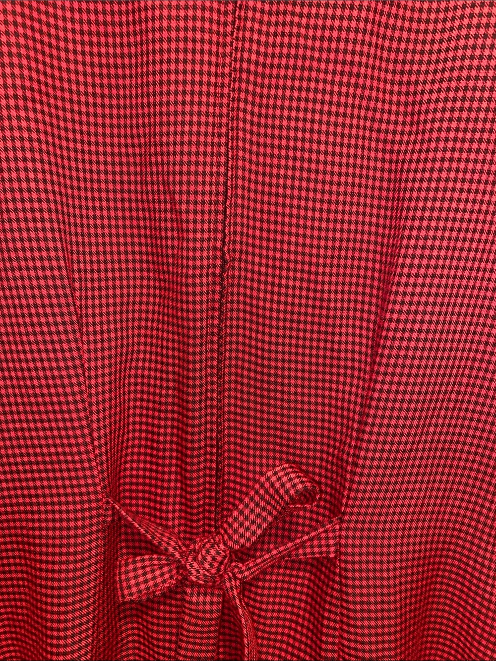 Vintage Lady Dorby Red and Black Houndstooth Trousers Dress Size 14W - Picture 3 of 7